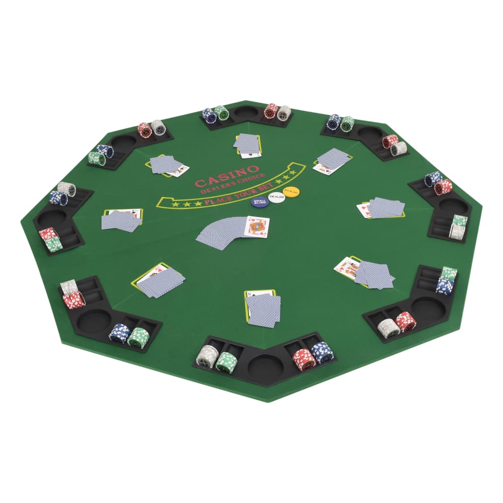 8-player-folding-poker-tabletop-2-fold-octagonal-green At Willow and Wine USA!