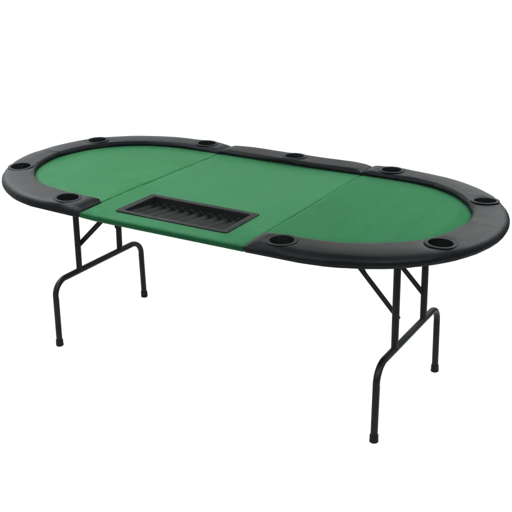 9-player-folding-poker-table-3-fold-oval-green At Willow and Wine USA!