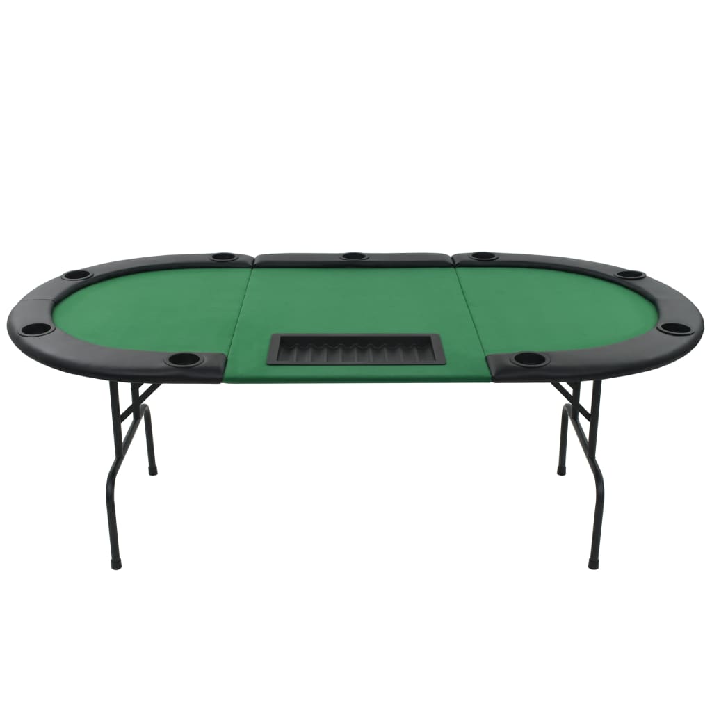 9-player-folding-poker-table-3-fold-oval-green At Willow and Wine USA!