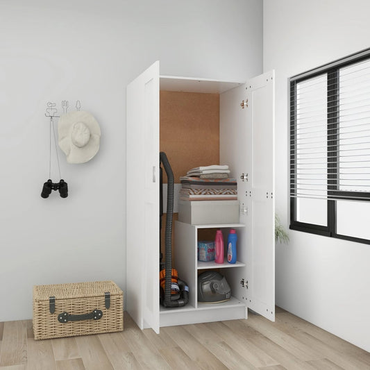 Wardrobe White 32.5"x20.3"x70.9" Engineered Wood