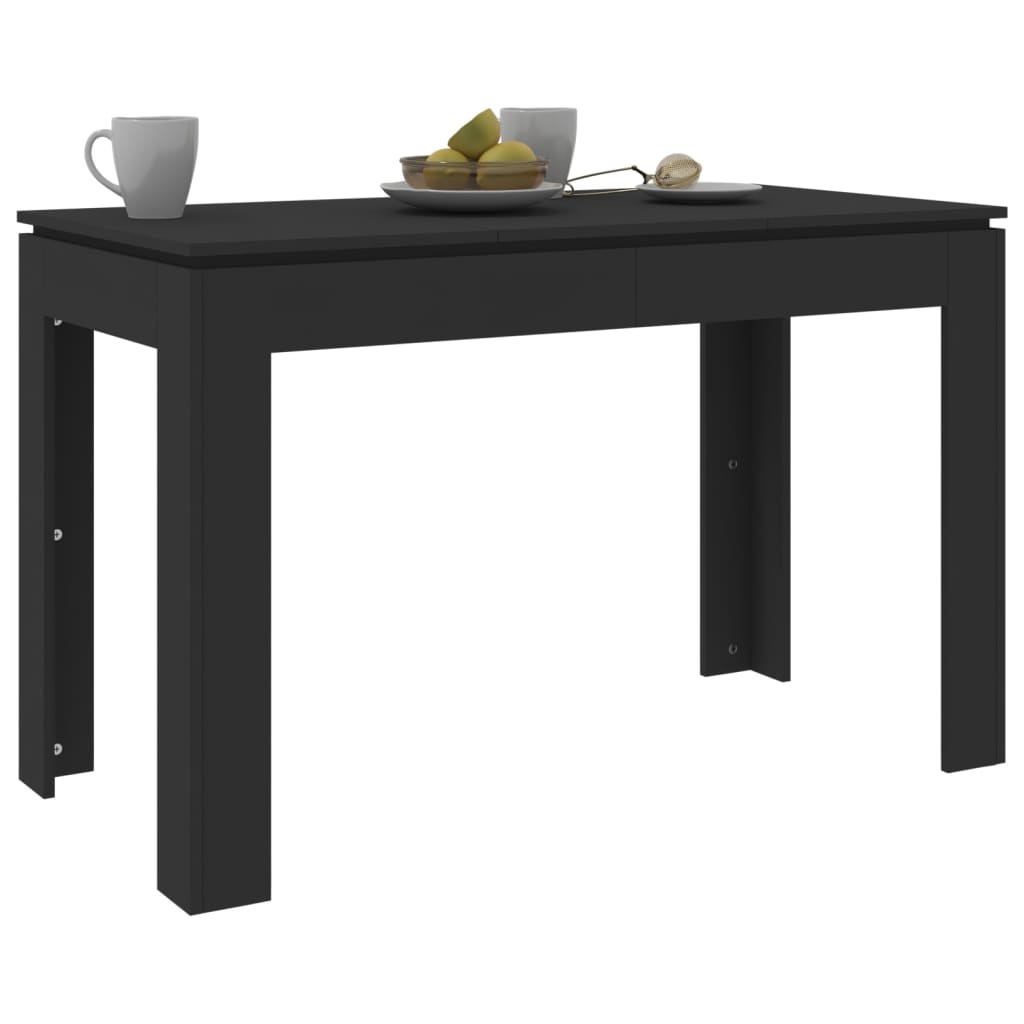 Dining Table Black 47.2"x23.6"x29.9" Engineered Wood