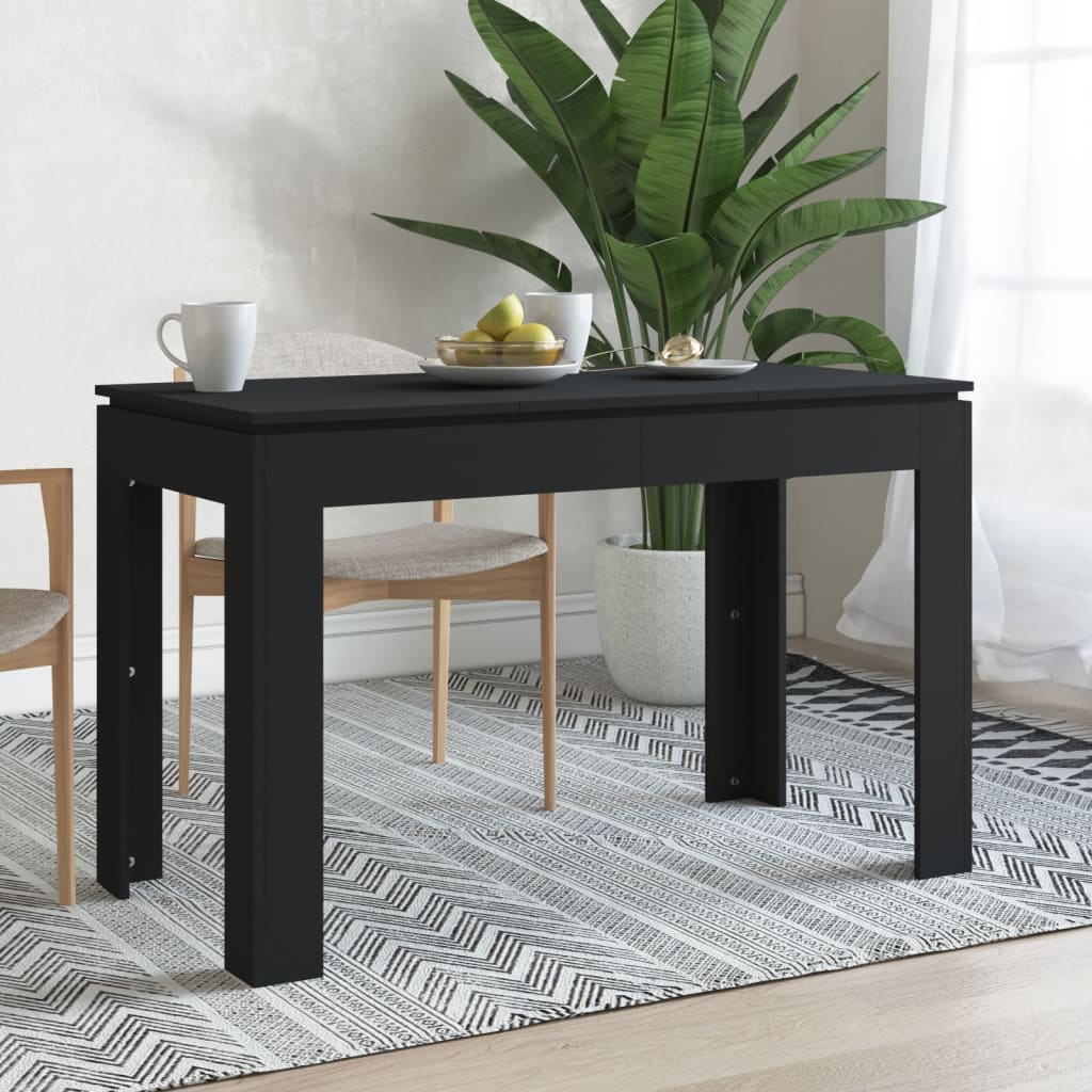 Dining Table Black 47.2"x23.6"x29.9" Engineered Wood