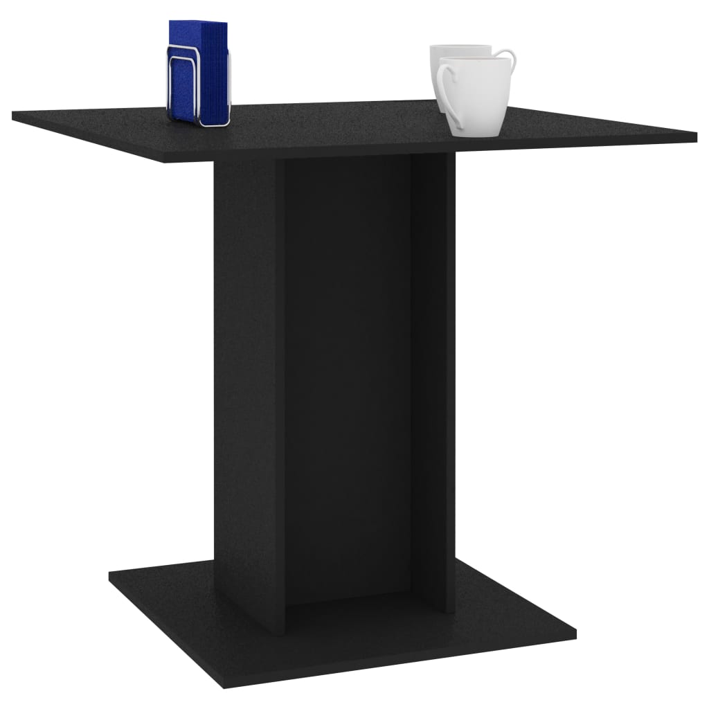 Dining Table Black 31.5"x31.5"x29.5" Engineered Wood