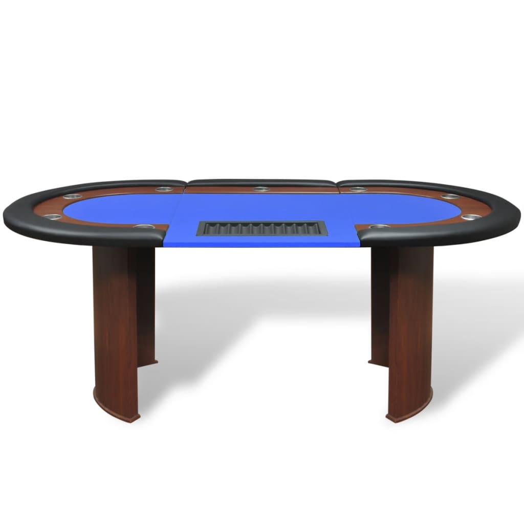 10-player-poker-table-with-dealer-area-and-chip-tray-blue At Willow and Wine USA!