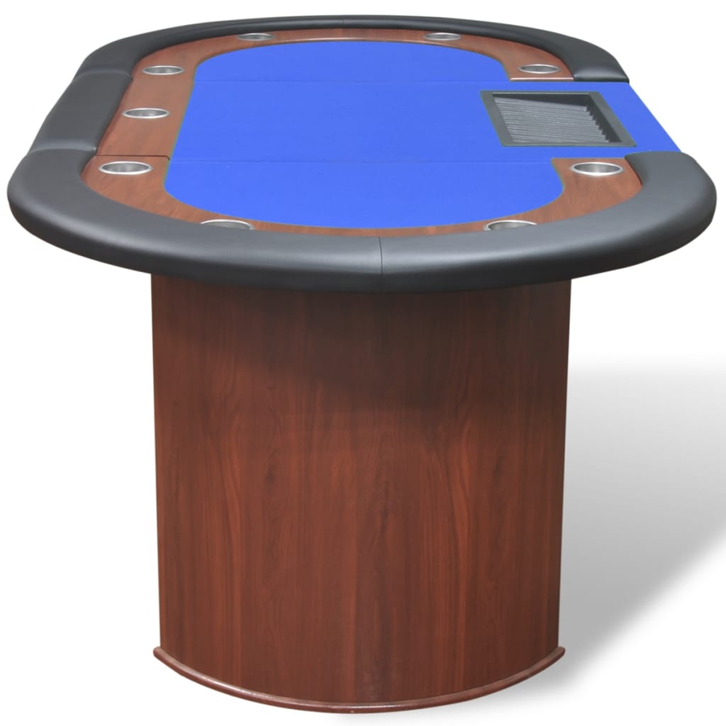 10-player-poker-table-with-dealer-area-and-chip-tray-blue At Willow and Wine USA!