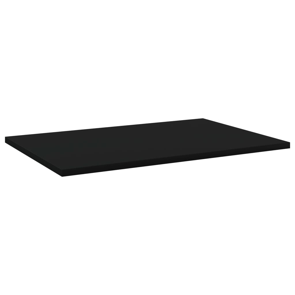 Bookshelf Boards 8 pcs Black 23.6"x15.7"x0.6" Engineered Wood