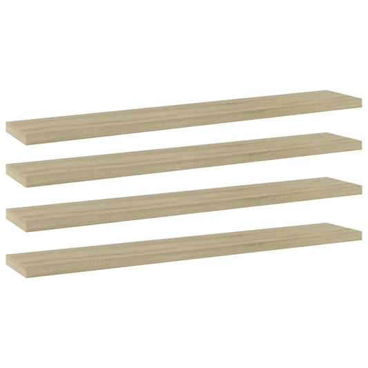 Bookshelf Boards 4 pcs Sonoma Oak 23.6"x3.9"x0.6" Engineered Wood