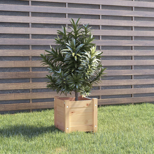 Garden Planter 12.2"x12.2"x12.2" Solid Wood Pine