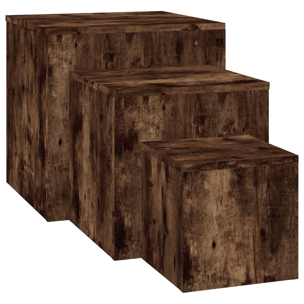 side-tables-3-pcs-smoked-oak-engineered-wood At Willow and Wine USA!