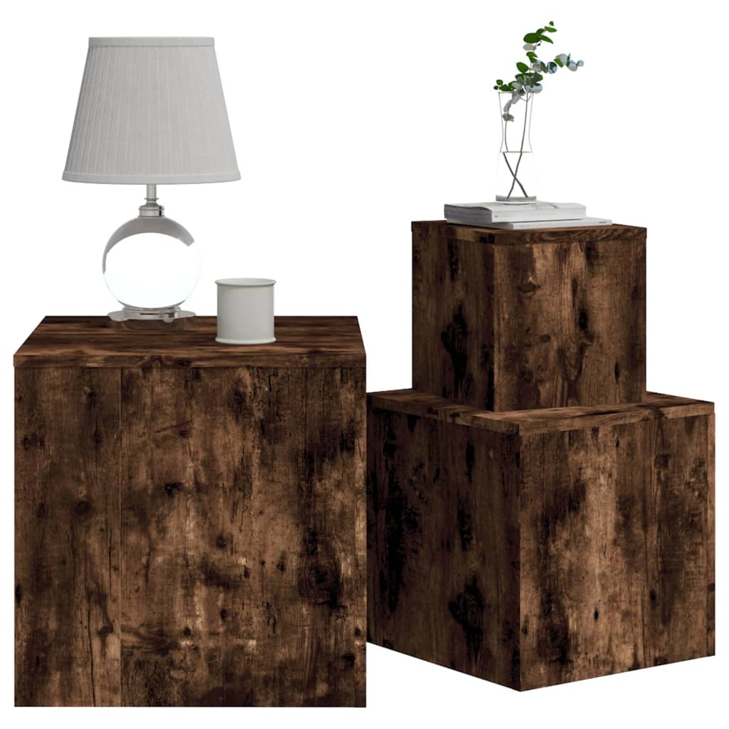 side-tables-3-pcs-smoked-oak-engineered-wood At Willow and Wine USA!