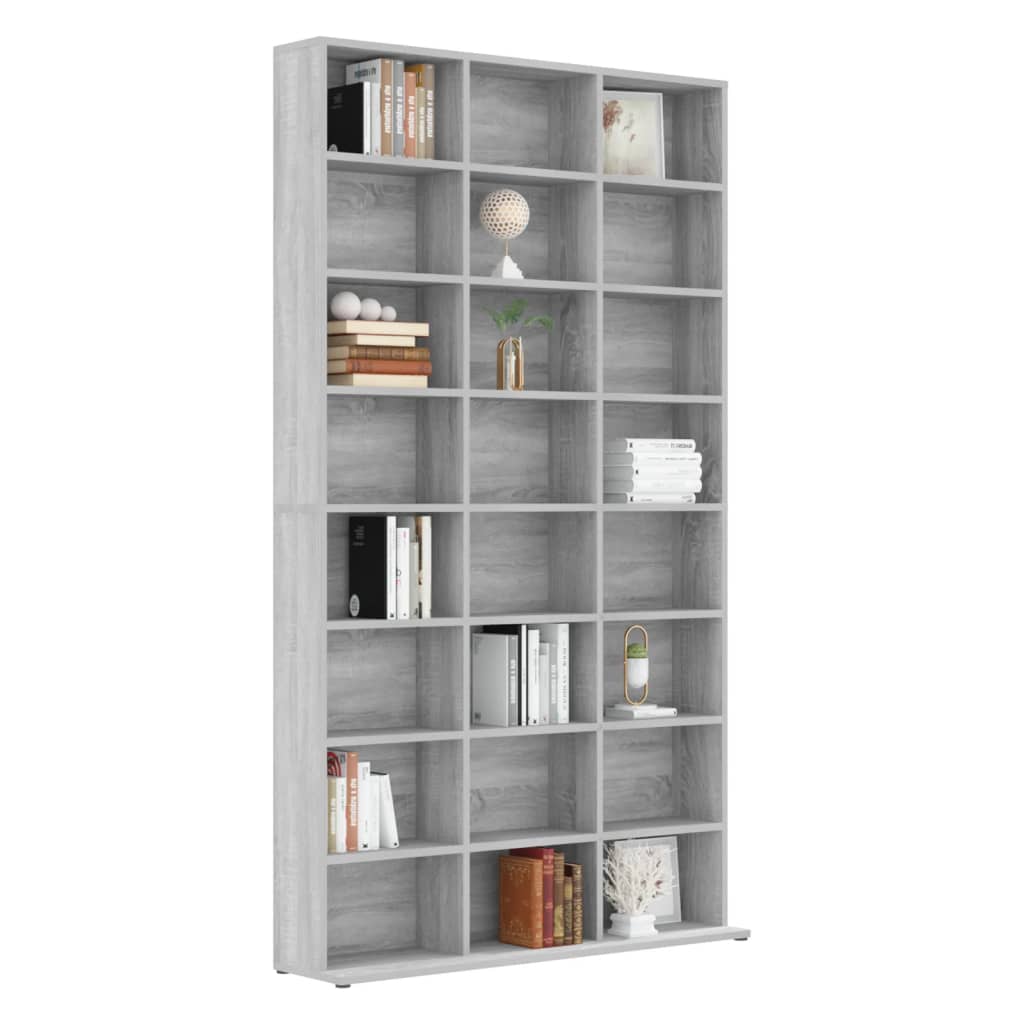 CD Cabinet Gray Sonoma 40.2"x9.1"x69.9" Engineered Wood