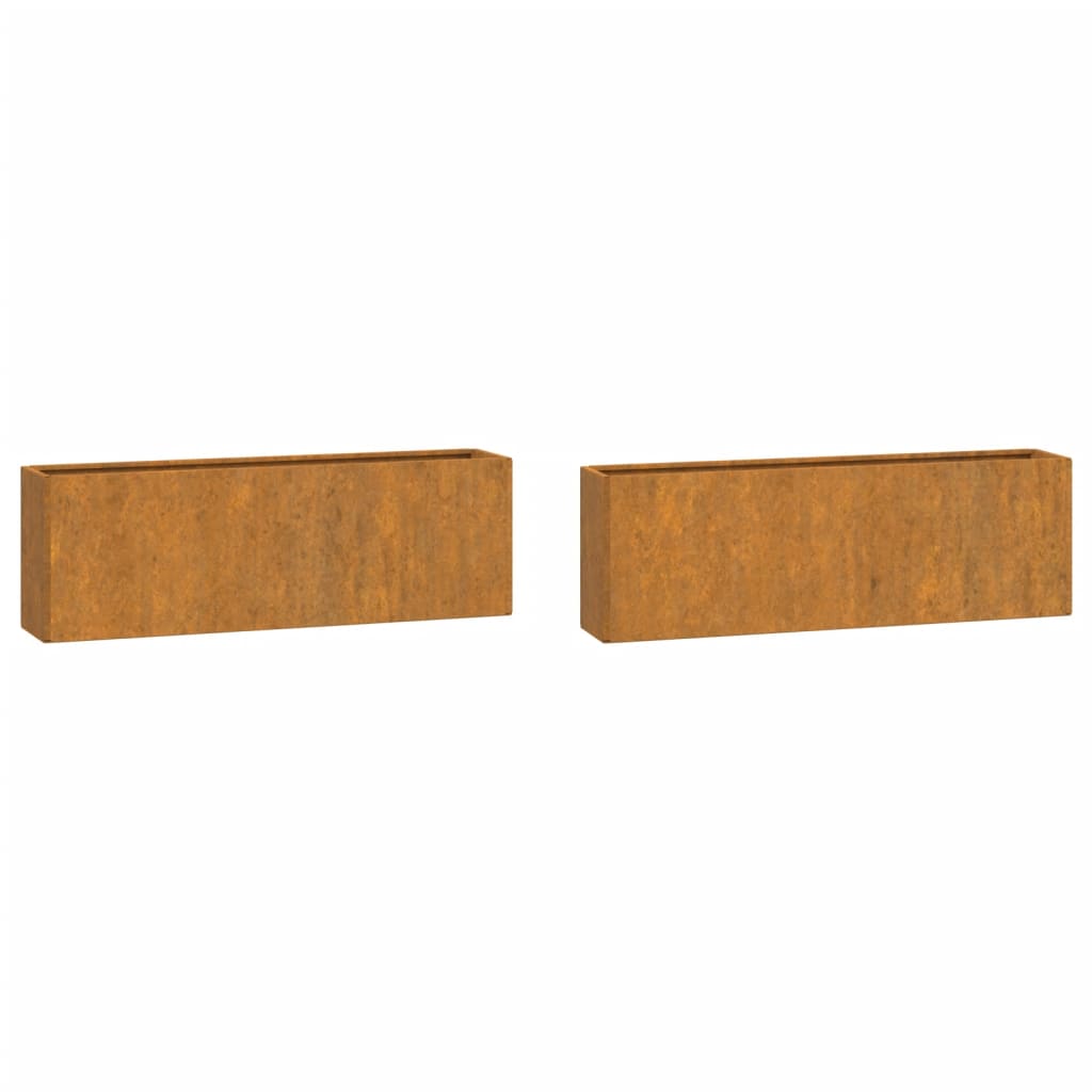 wall-planters-2-pcs-rusty-corten-steel-20-9-x3-9-x6-7 At Willow and Wine USA!