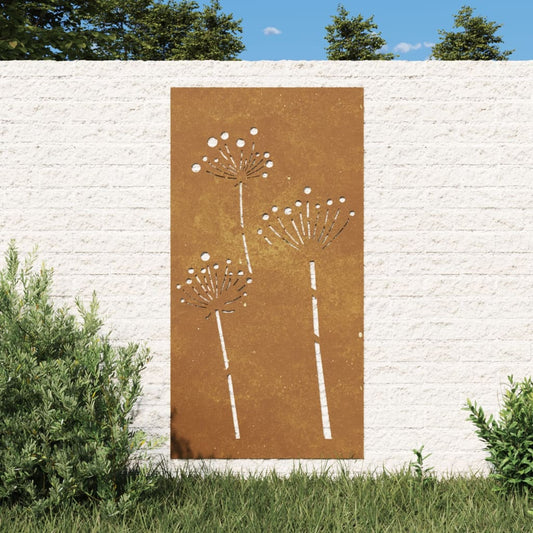 patio-wall-decoration-41-3-x21-7-corten-steel-flower-design At Willow and Wine USA!