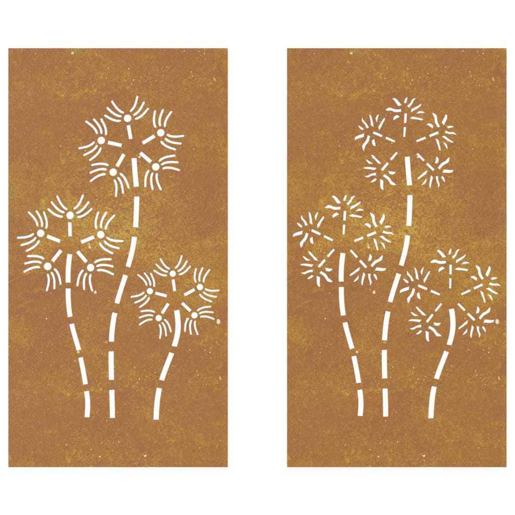 patio-wall-decorations-2pcs-41-3-x21-7-corten-steel-flower-design-1 At Willow and Wine USA!