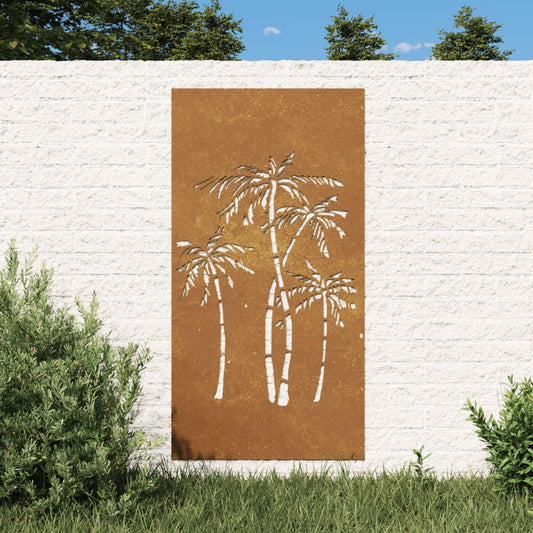 patio-wall-decoration-41-3-x21-7-corten-steel-palm-tree-design At Willow and Wine USA!