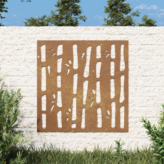 patio-wall-decoration-21-7-x21-7-corten-steel-bamboo-design At Willow and Wine USA!