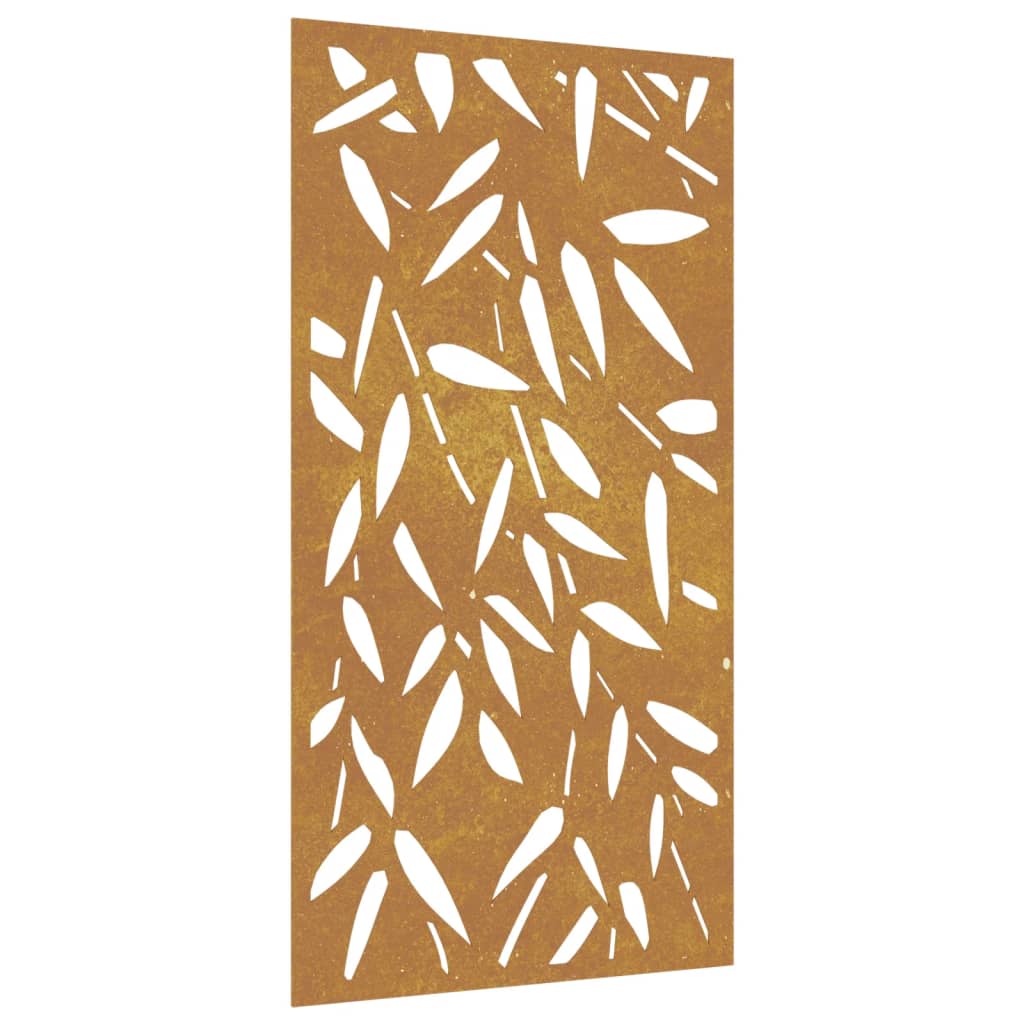 patio-wall-decoration-41-3-x21-7-corten-steel-bamboo-leaf-design At Willow and Wine USA!