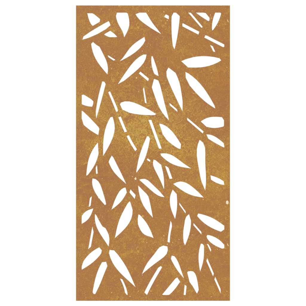 patio-wall-decoration-41-3-x21-7-corten-steel-bamboo-leaf-design At Willow and Wine USA!