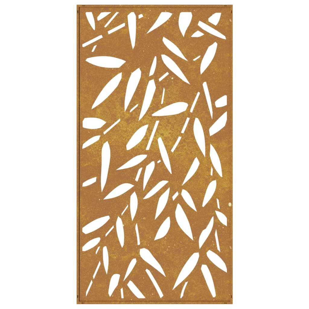 patio-wall-decoration-41-3-x21-7-corten-steel-bamboo-leaf-design At Willow and Wine USA!