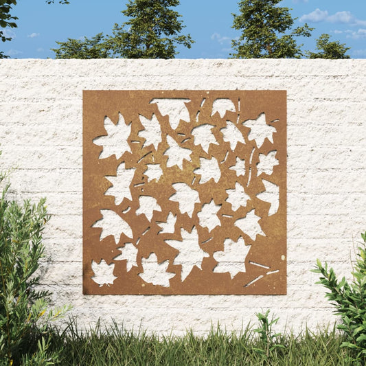 patio-wall-decoration-21-7-x21-7-corten-steel-maple-leaf-design At Willow and Wine USA!