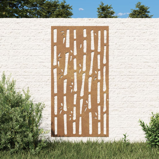 patio-wall-decoration-41-3-x21-7-corten-steel-bamboo-design At Willow and Wine USA!