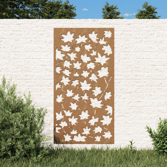 patio-wall-decoration-41-3-x21-7-corten-steel-maple-leaf-design At Willow and Wine USA!