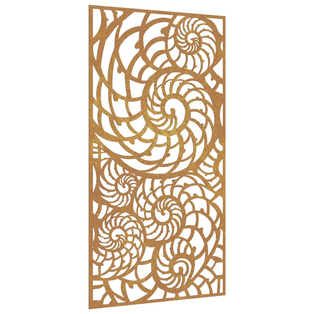 patio-wall-decoration-41-3-x21-7-corten-steel-shell-design At Willow and Wine USA!