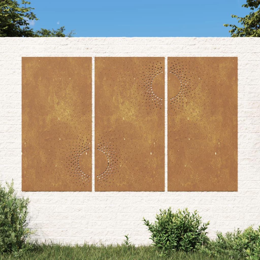 patio-wall-decorations-3-pcs-41-3-x21-7-corten-steel-sun-design At Willow and Wine USA!