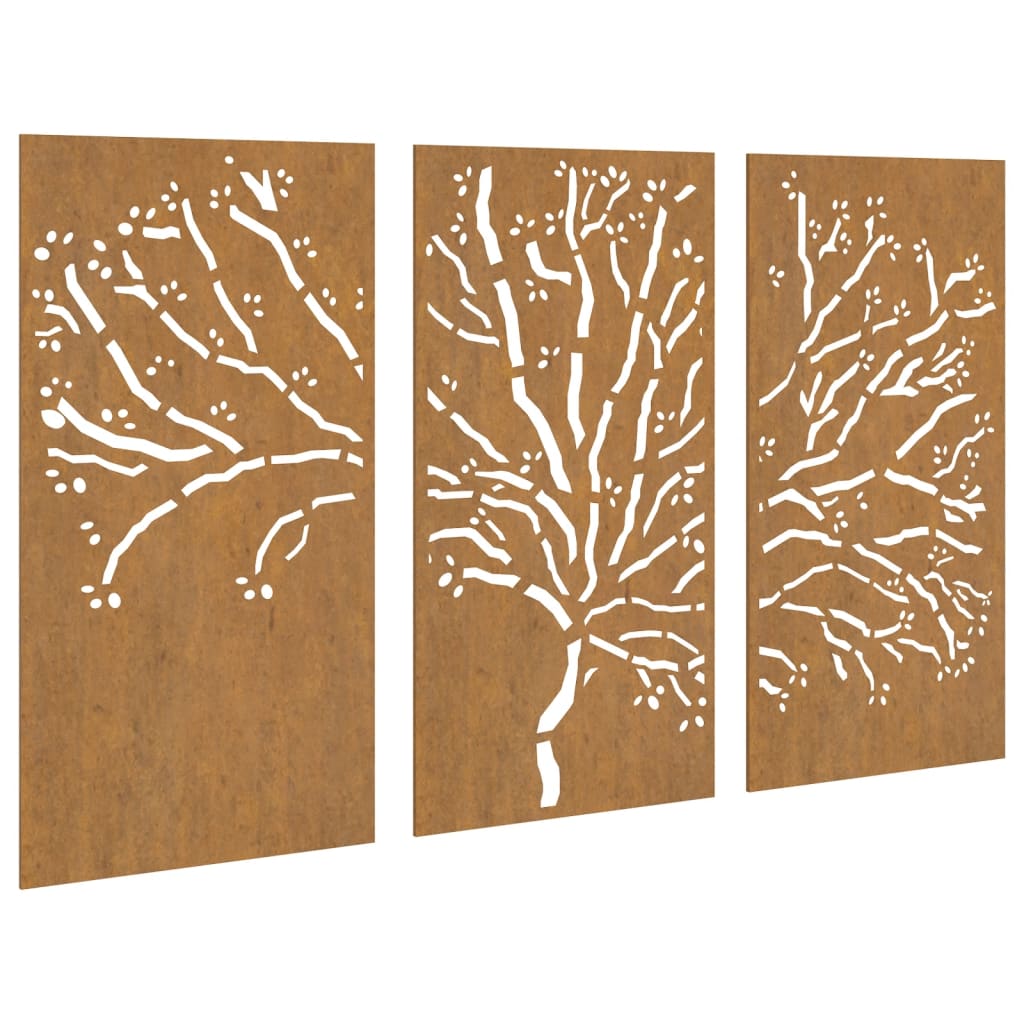 patio-wall-decorations-3-pcs-41-3-x21-7-corten-steel-tree-design At Willow and Wine USA!