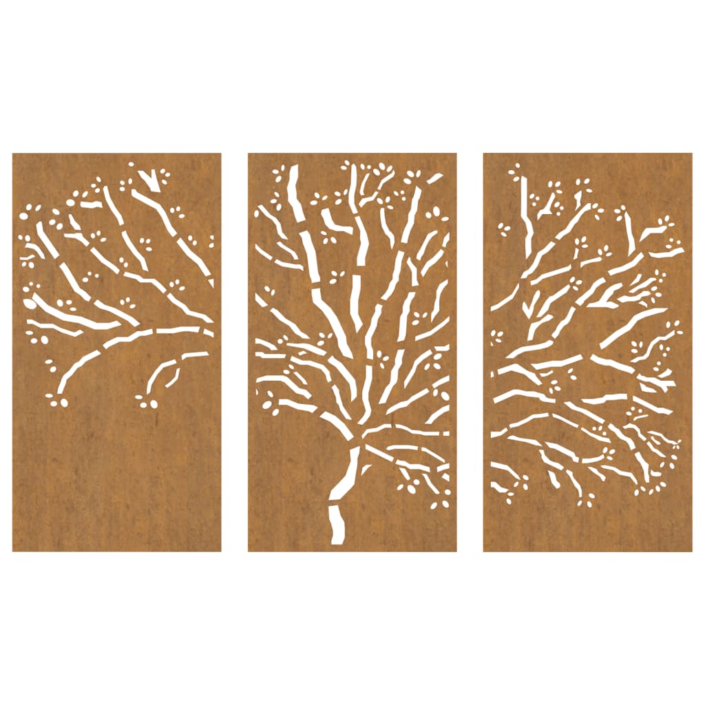 patio-wall-decorations-3-pcs-41-3-x21-7-corten-steel-tree-design At Willow and Wine USA!