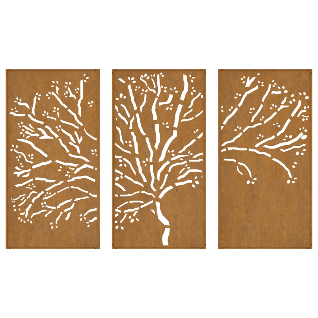 patio-wall-decorations-3-pcs-41-3-x21-7-corten-steel-tree-design At Willow and Wine USA!