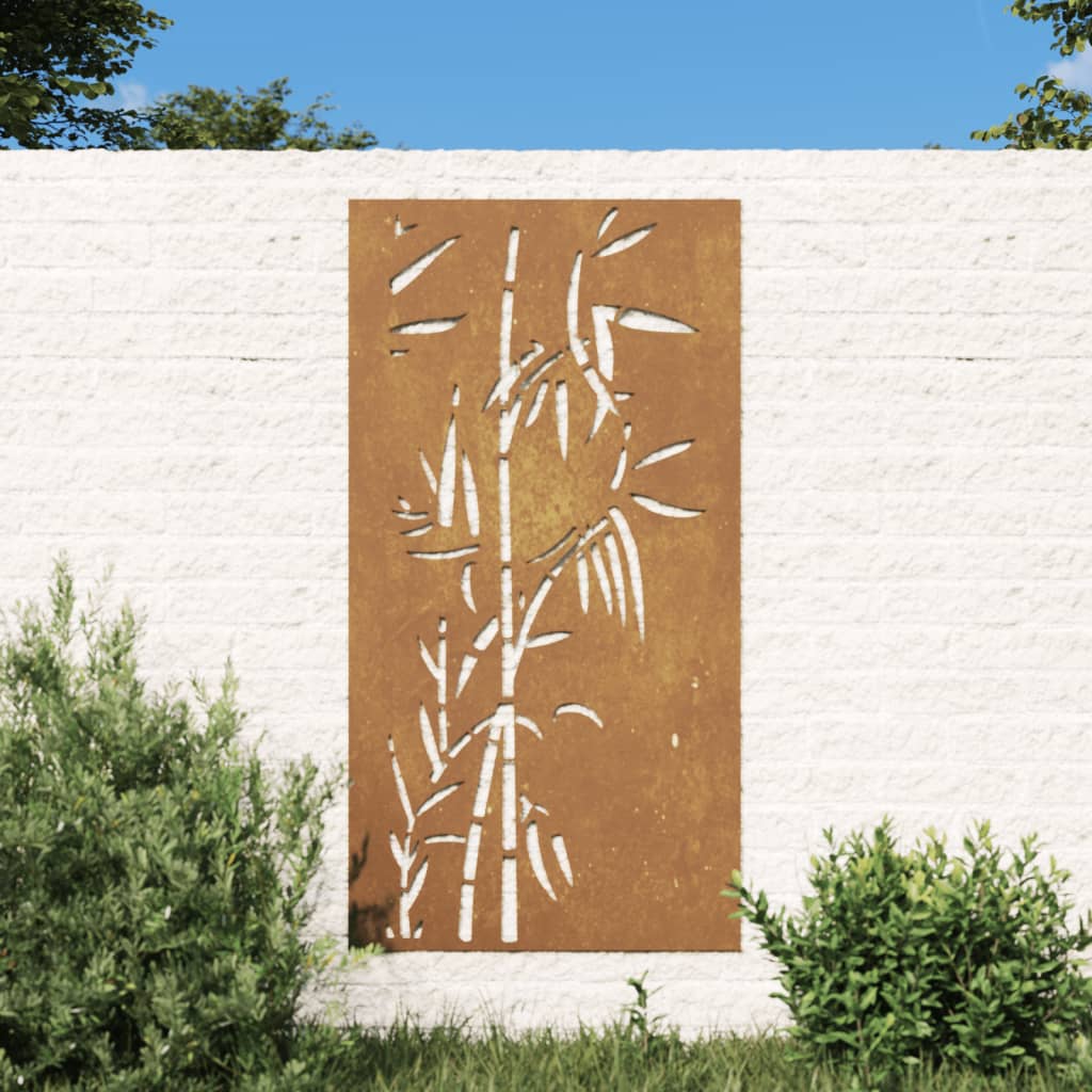 patio-wall-decoration-41-3-x21-7-corten-steel-bamboo-design-2 At Willow and Wine USA!