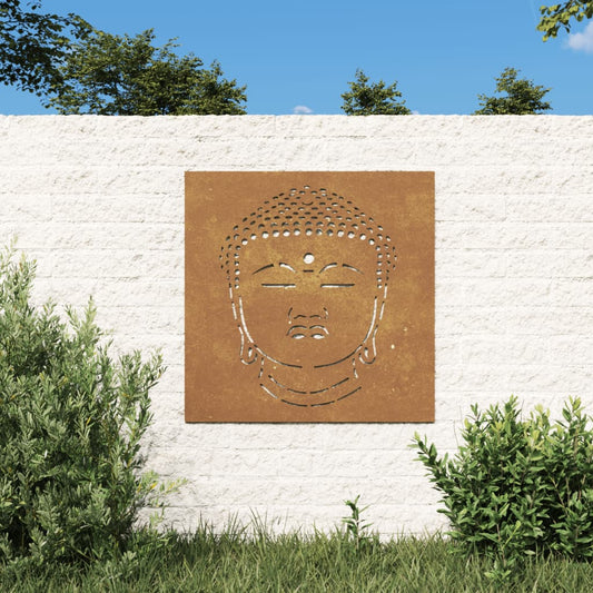 patio-wall-decoration-21-7-x21-7-corten-steel-buddha-head-design At Willow and Wine USA!