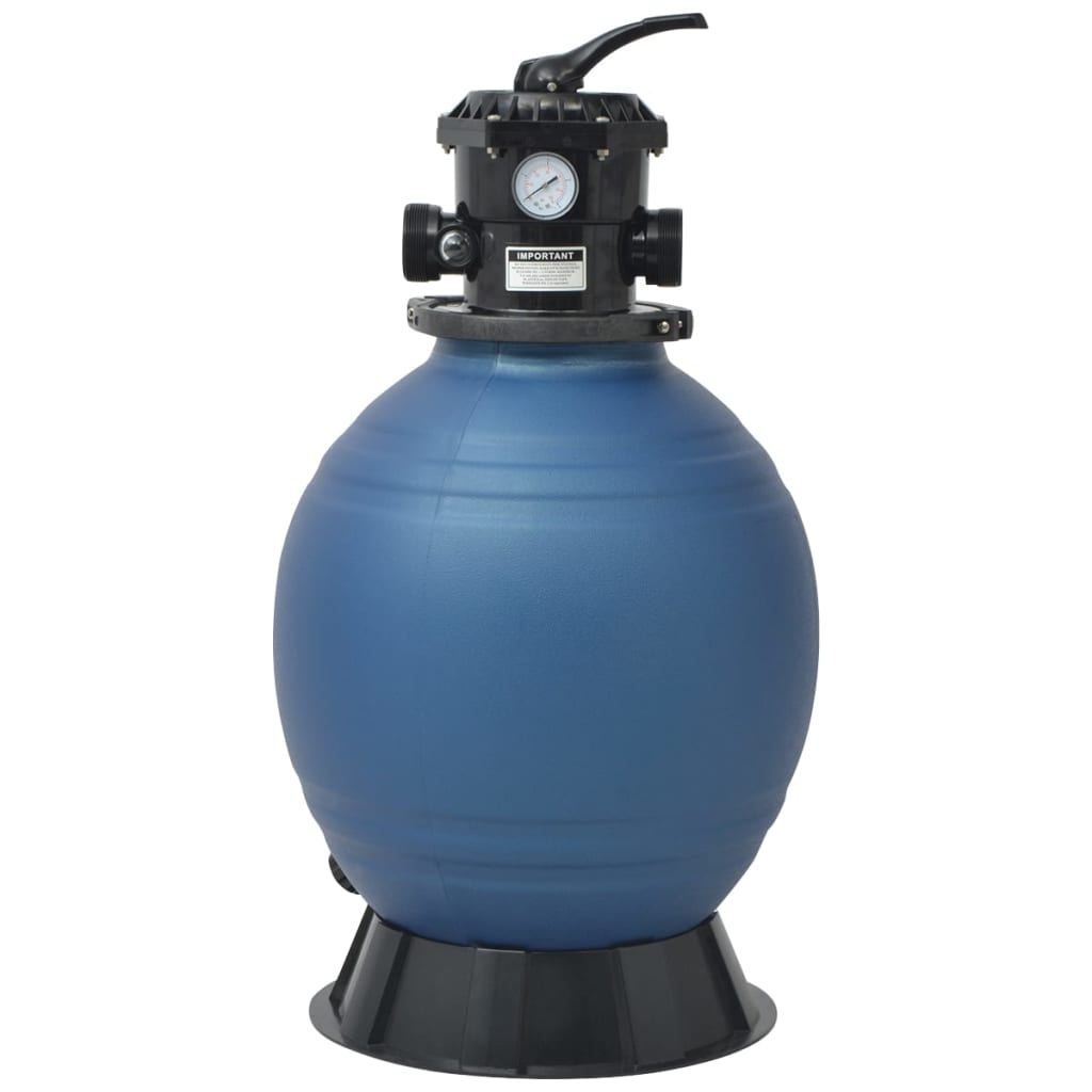 pool-sand-filter-with-6-position-valve-blue-18-inch At Willow and Wine USA!