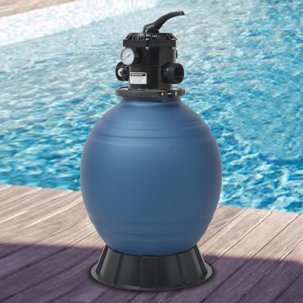 pool-sand-filter-with-6-position-valve-blue-18-inch At Willow and Wine USA!