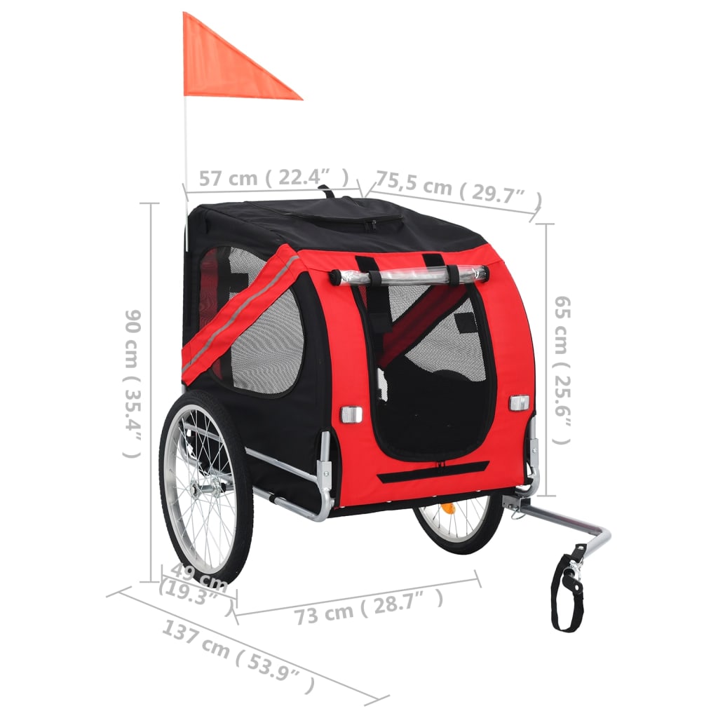 pet-bike-trailer-red-and-black At Willow and Wine USA!