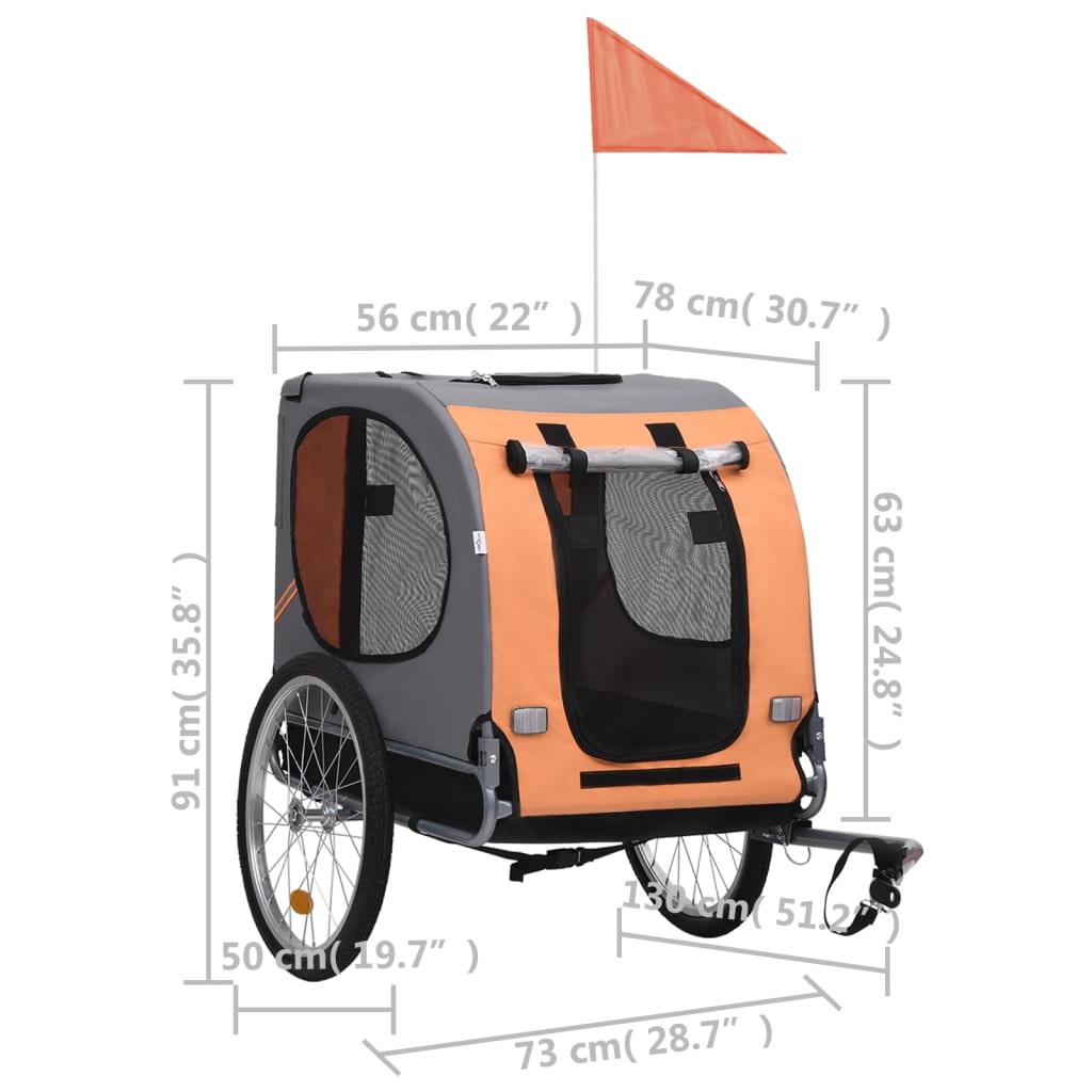 pet-bike-trailer-orange-and-gray At Willow and Wine USA!