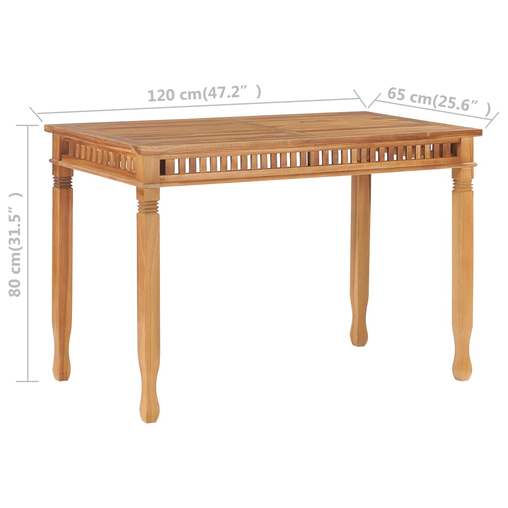 patio-dining-table-47-2-x25-6-x31-5-solid-teak-wood At Willow and Wine USA!