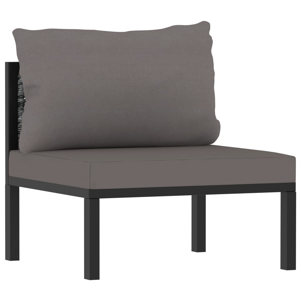 sectional-corner-sofa-with-right-armrest-poly-rattan-anthracite At Willow and Wine USA!