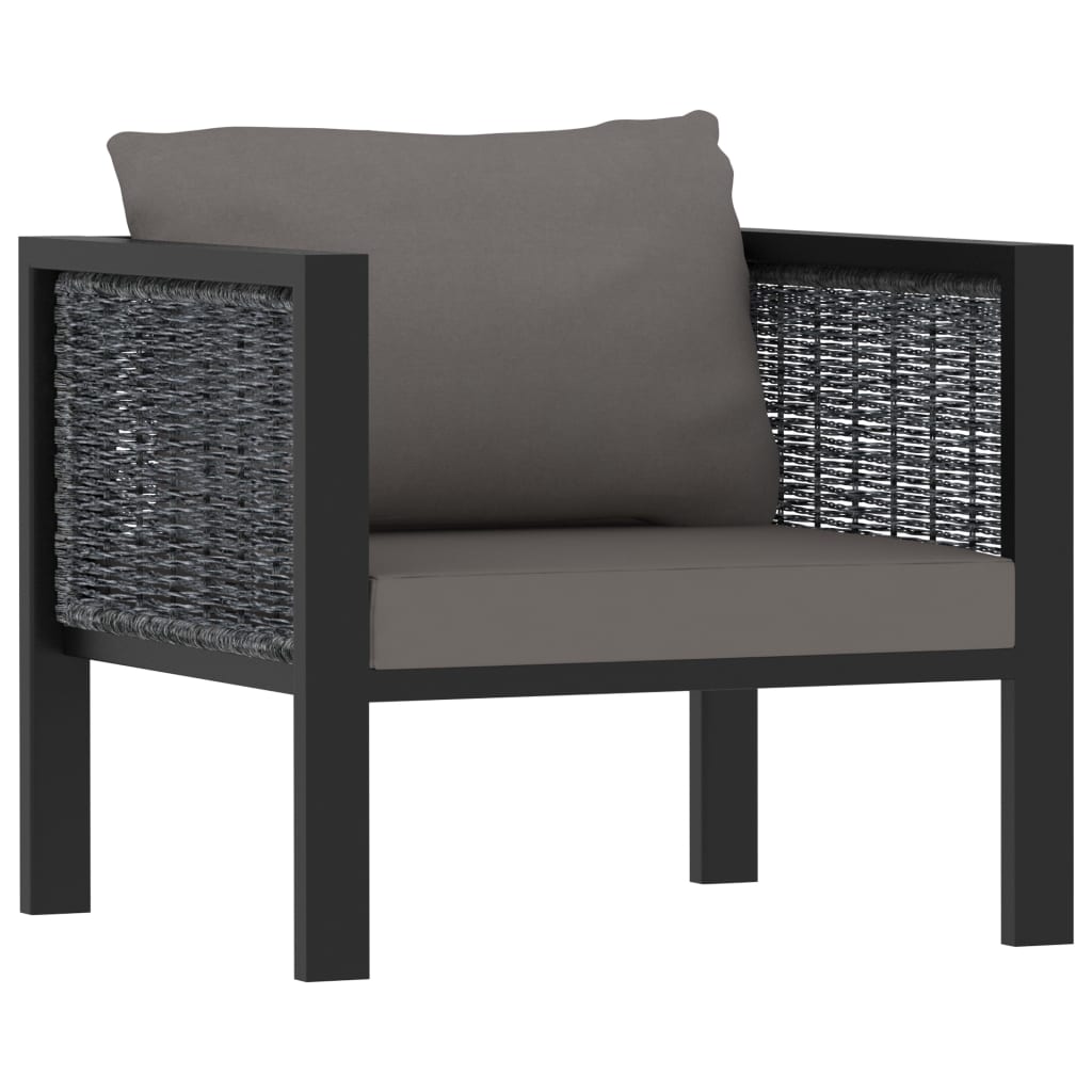 sectional-corner-sofa-with-right-armrest-poly-rattan-anthracite At Willow and Wine USA!