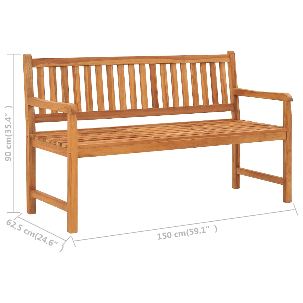 3-seater-patio-bench-with-table-59-1-solid-teak-wood-1 At Willow and Wine USA!