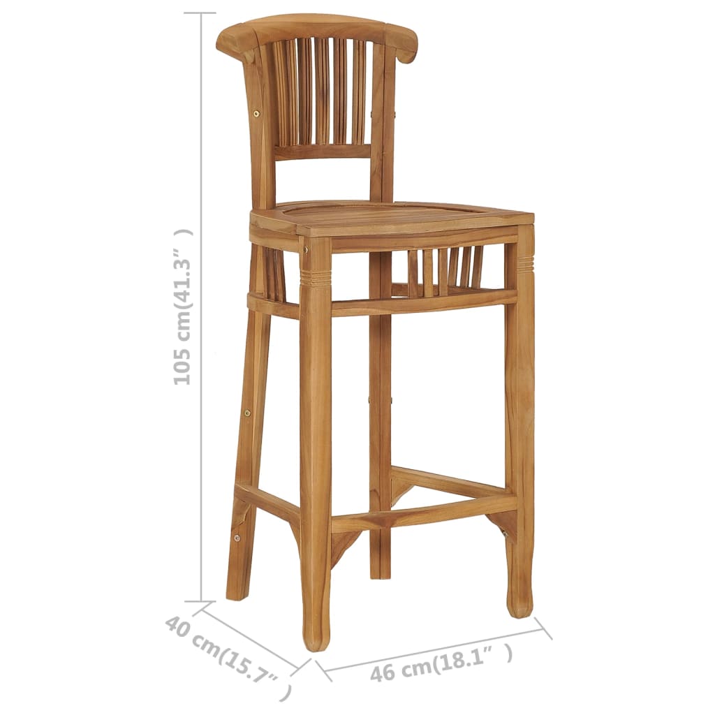 bar-stool-solid-teak-wood At Willow and Wine USA!