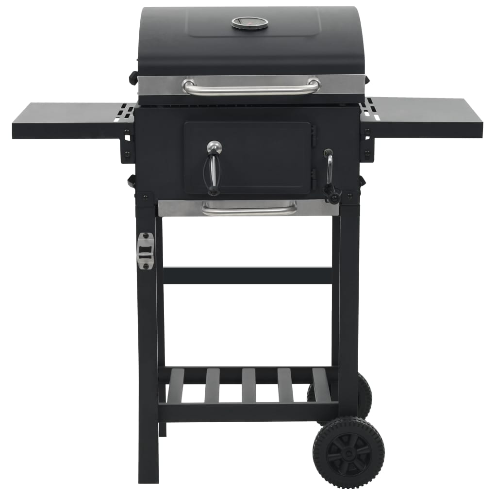 charcoal-fueled-bbq-grill-with-bottom-shelf-black-817803 At Willow and Wine USA!