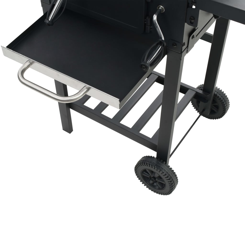 charcoal-fueled-bbq-grill-with-bottom-shelf-black-817803 At Willow and Wine USA!