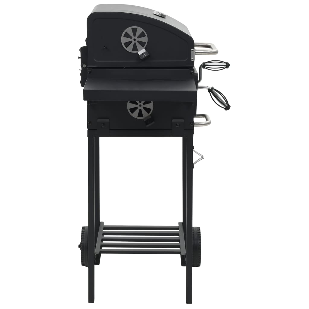 charcoal-fueled-bbq-grill-with-bottom-shelf-black-817803 At Willow and Wine USA!