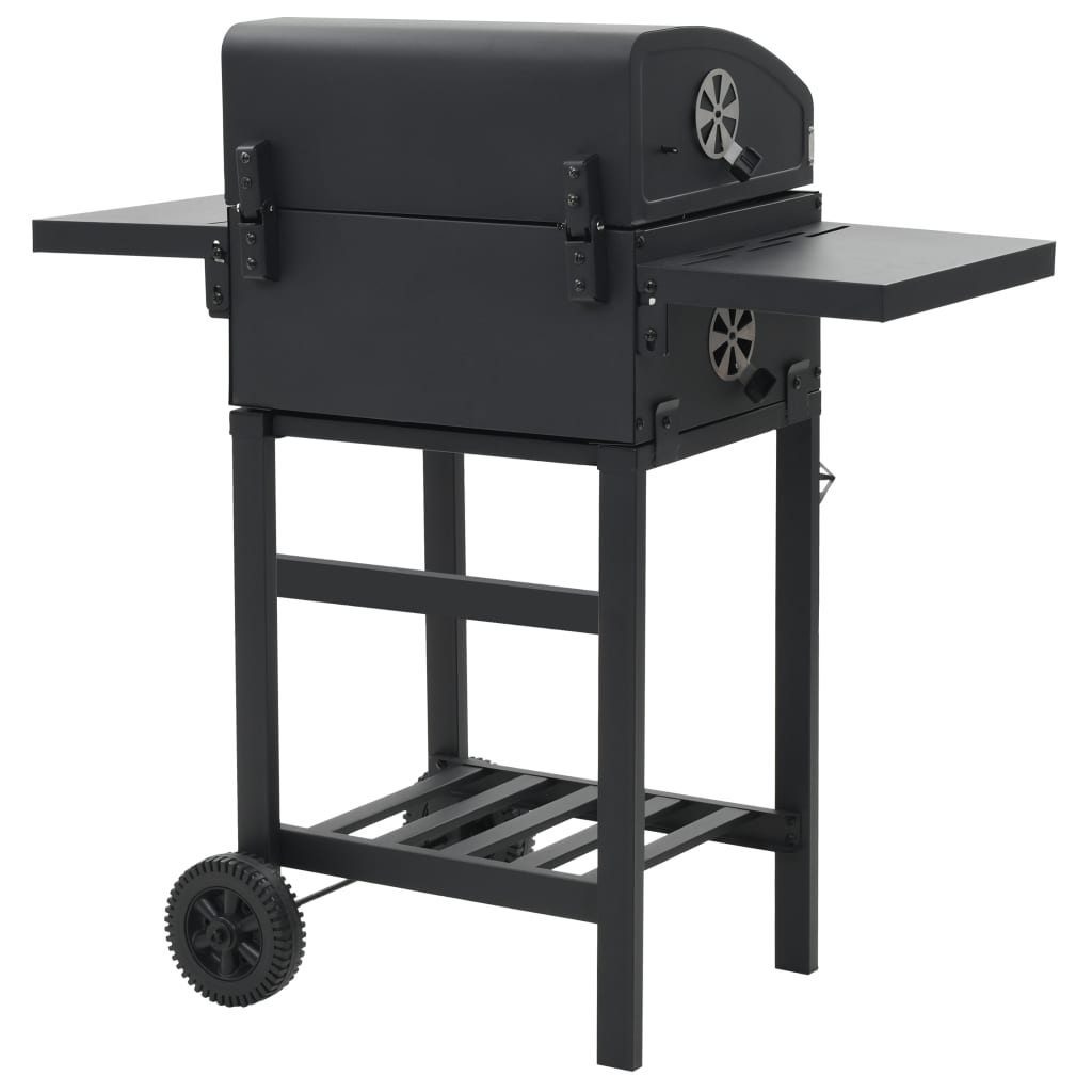 charcoal-fueled-bbq-grill-with-bottom-shelf-black-817803 At Willow and Wine USA!