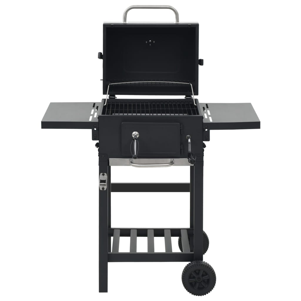 charcoal-fueled-bbq-grill-with-bottom-shelf-black-817803 At Willow and Wine USA!