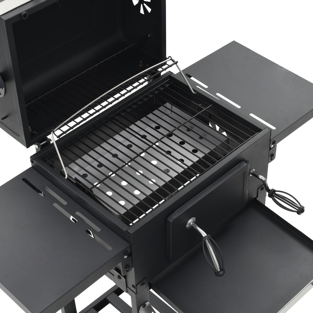 charcoal-fueled-bbq-grill-with-bottom-shelf-black-817803 At Willow and Wine USA!