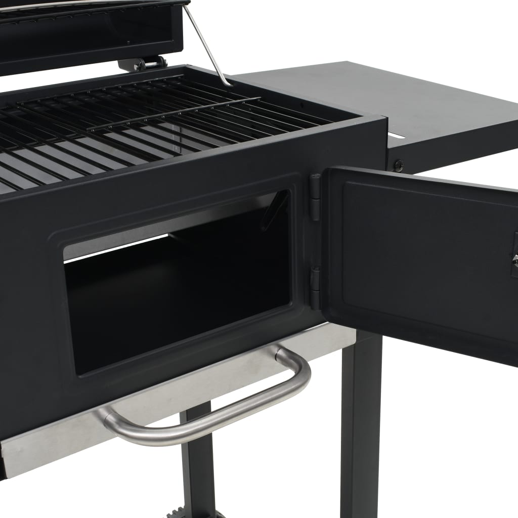 charcoal-fueled-bbq-grill-with-bottom-shelf-black-817803 At Willow and Wine USA!