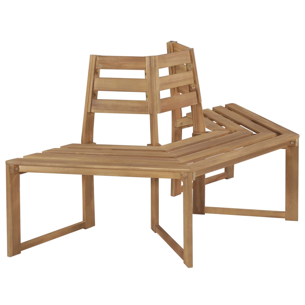 tree-bench-half-hexagonal-63-solid-acacia-wood At Willow and Wine USA!